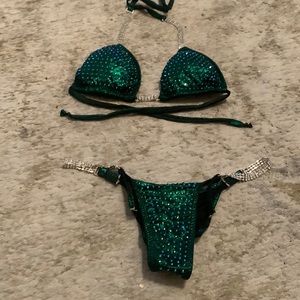 CJ elite competition bikini dark green